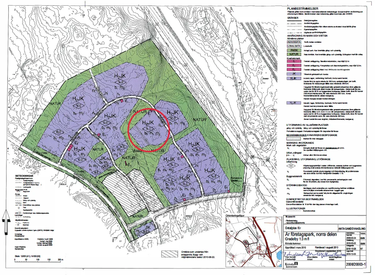 Planbestämmelser Ar företagspark, norra delen Gredelby 1:3 med flera.