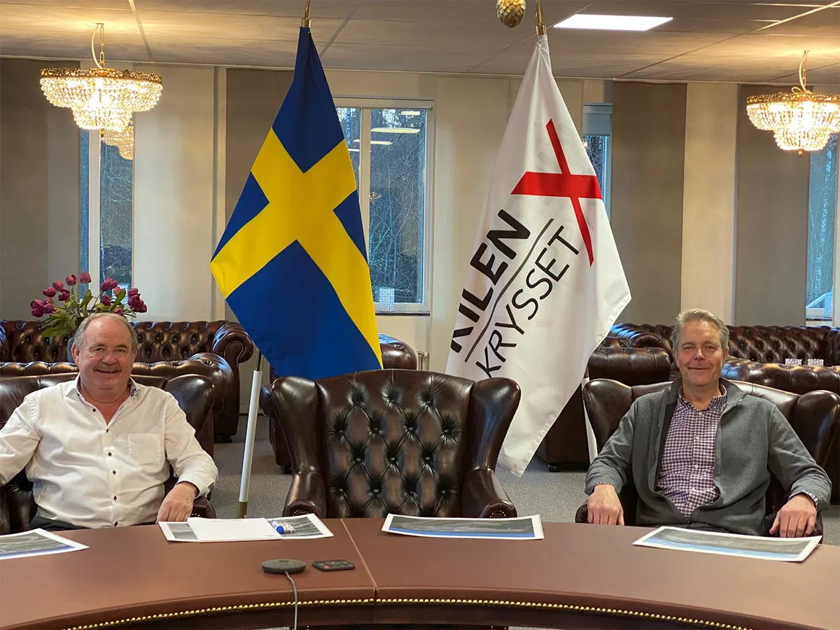 Foto från vänster: Jan Persson, vd och ägare Kilenkrysset AB och Anders Rosenqvist <br>ägare Rosenqvist Fastigheter Holding AB.